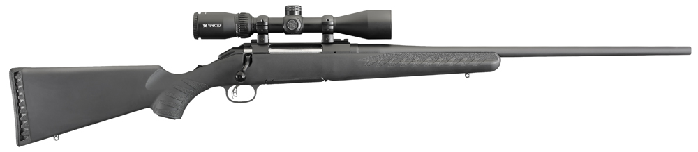 Ruger 16934 American  Full Size 308 Win 4+1 22" Matte Black Steel Barrel, Matte Black  Alloy Steel Receiver w/Picatinny Rail, Black Fixed Synthetic Stock, Vortex Crossfire II 3-9x40mm