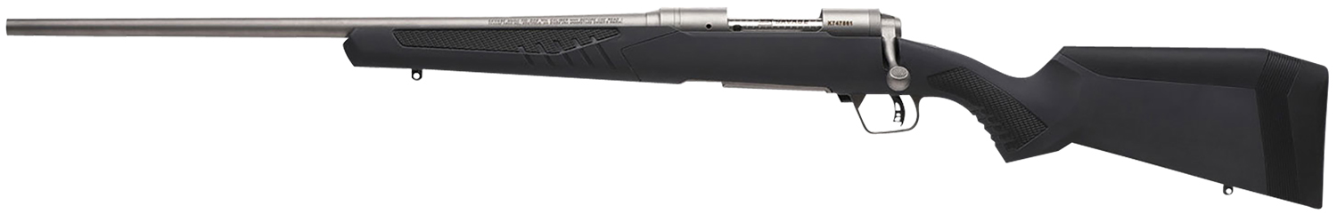 Savage Arms 57086 110 Storm Full Size 243 Win 4+1 22" Matte Button-Rifled Barrel, Matte Drilled & Tapped Stainless Steel Receiver, AccuStock Matte Gray Synthetic Stock, Left Hand