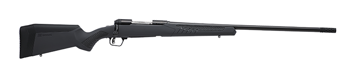 Savage Arms 57023 110 Long Range Hunter Full Size 308 Win 4+1 26" Matte Black Threaded Barrel, Matte Black Drilled & Tapped Carbon Steel Receiver, Adj AccuStock Matte Gray Synthetic Stock, Right Hand