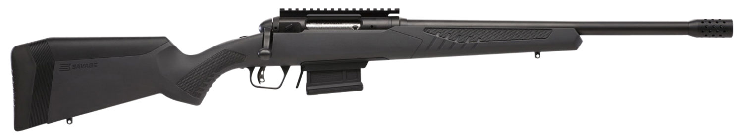 Savage Arms 57140 110 Haymaker 450 Bushmaster 4+1 18" Barrel, Matte Black Metal, Black Fixed AccuStock with AccuFit