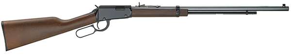 HENRY FRONTIER LEVER ACTION RIFLE RIL 22 WMR 24 IN OCT BBL BLUE/ WALNUT 12 RD