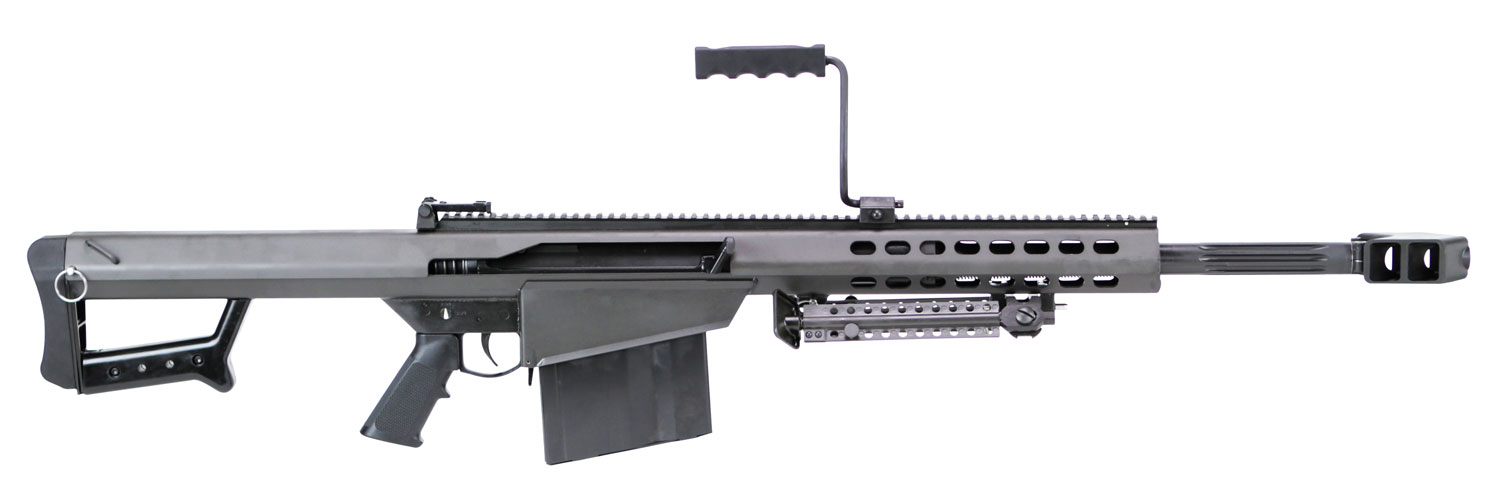 Barrett 13318 M82A1 50 BMG 10+1 20" Chrome-Lined Fluted Barrel, Black Cerakote Steel Receiver, Black Fixed Stock w/Sorbothane Recoil Pad, M1913 Optics Rail, Includes Hard Carry Case