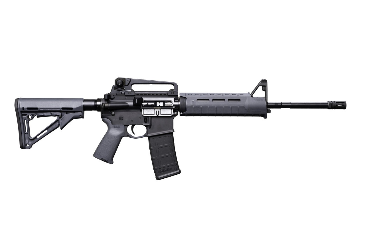 Bushmaster M4 Patrolman's MOE AR15 Rifle - Gray | 5.56NATO | 16" Barrel | Magpul MOE Furniture w/ Detachable Carry Handle | A2 Birdcage flash hider